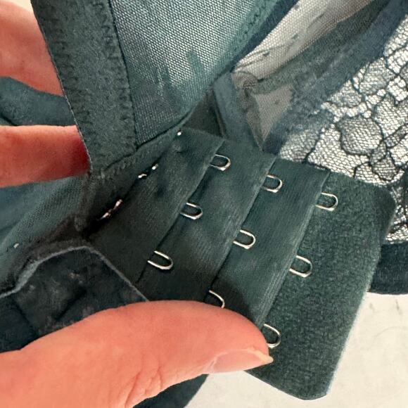 HSIA Lace Minimizer Bra Green Full Coverage Underwire Women 36D NWT - Picture 6 of 8